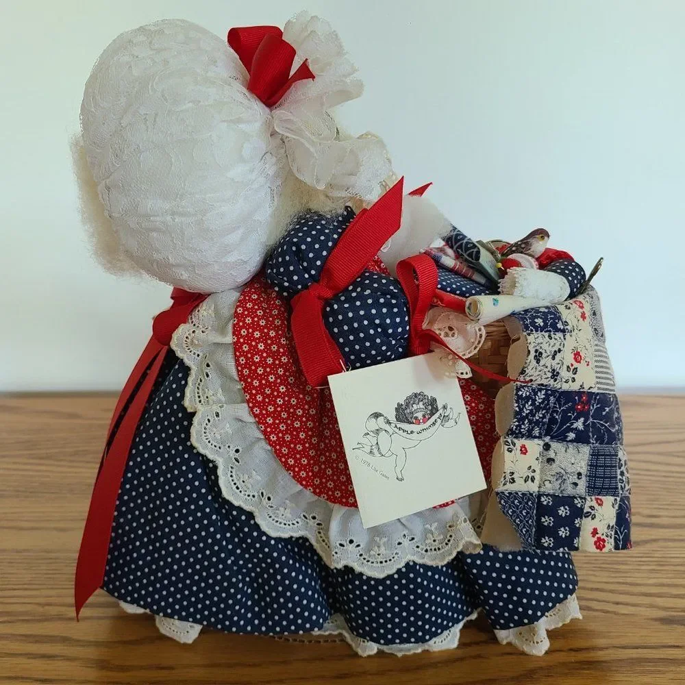 Rare Vintage Apple Whimseys Real Apple Face Appalachian Folk Art Doll Sew Granny